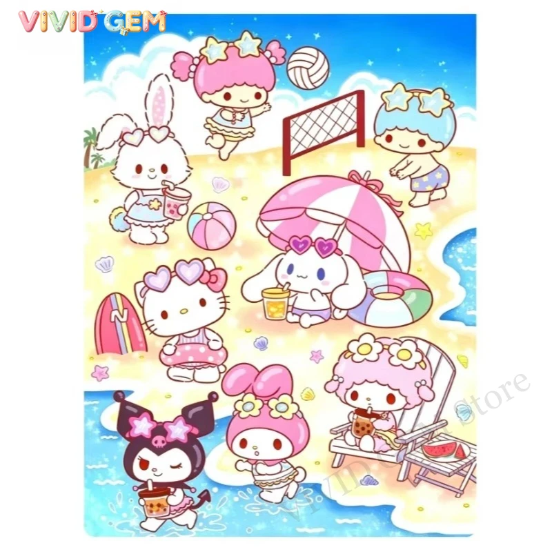 5D Diamond Painting Kit Full Drill - VIVID GEM Sanrio 5D DIY Diamond