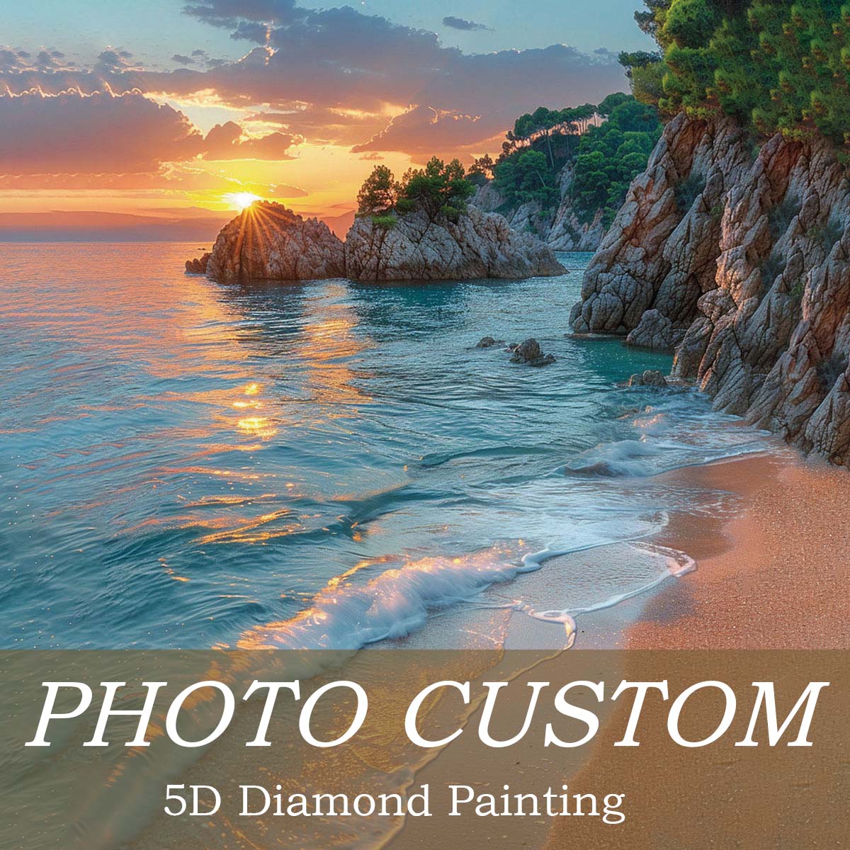 5D Diamond Painting Kit Full Drill - Custom Diamond Painting Personalized Photo Custom