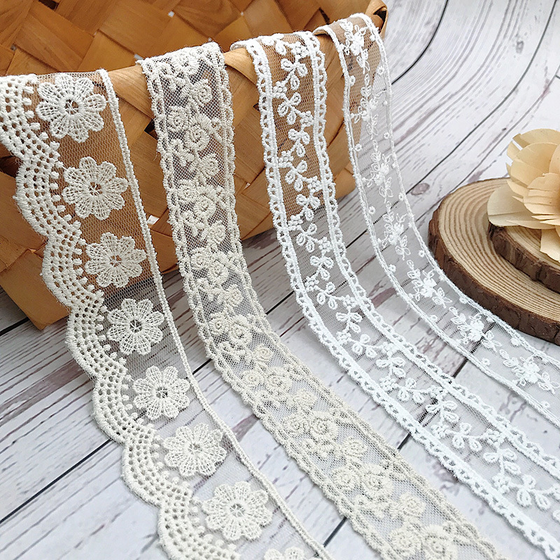 Cotton Embroidery Thread Skeins - 3 Thước/Nhiều Thêu Trắng Be Ren
