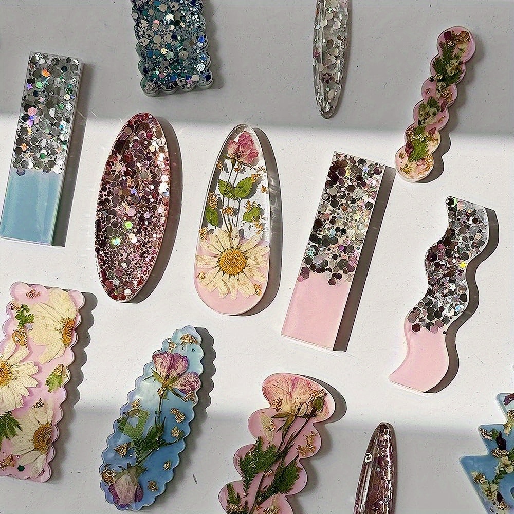 A Set of 10 Deep Hairpin Silic - đánh giá và giá Silicone Epoxy Resin Molds Set
