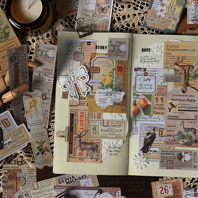 30 pcs Vintage material paper  - đánh giá và giá Vintage Junk Journal Scrapbooking Paper