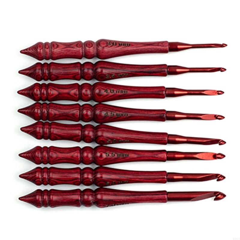 8 Cái Tay cầm bằng gỗ Móc móc  - đánh giá và giá Wooden Crochet Hooks Ergonomic Handle