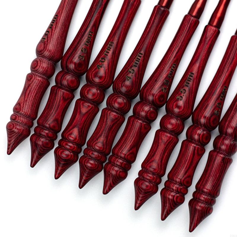 8 Cái Tay cầm bằng gỗ Móc móc  - đánh giá và giá Wooden Crochet Hooks Ergonomic Handle