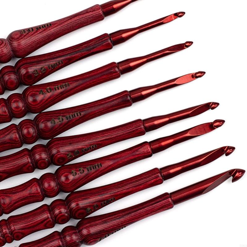 8 Cái Tay cầm bằng gỗ Móc móc  - đánh giá và giá Wooden Crochet Hooks Ergonomic Handle