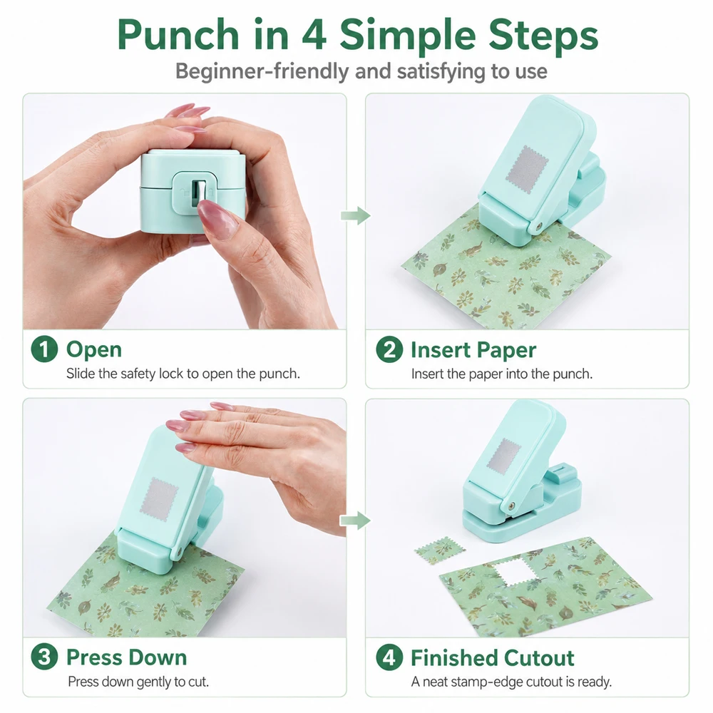Postage Stamp Edge Paper Punch - đánh giá và giá Scrapbooking