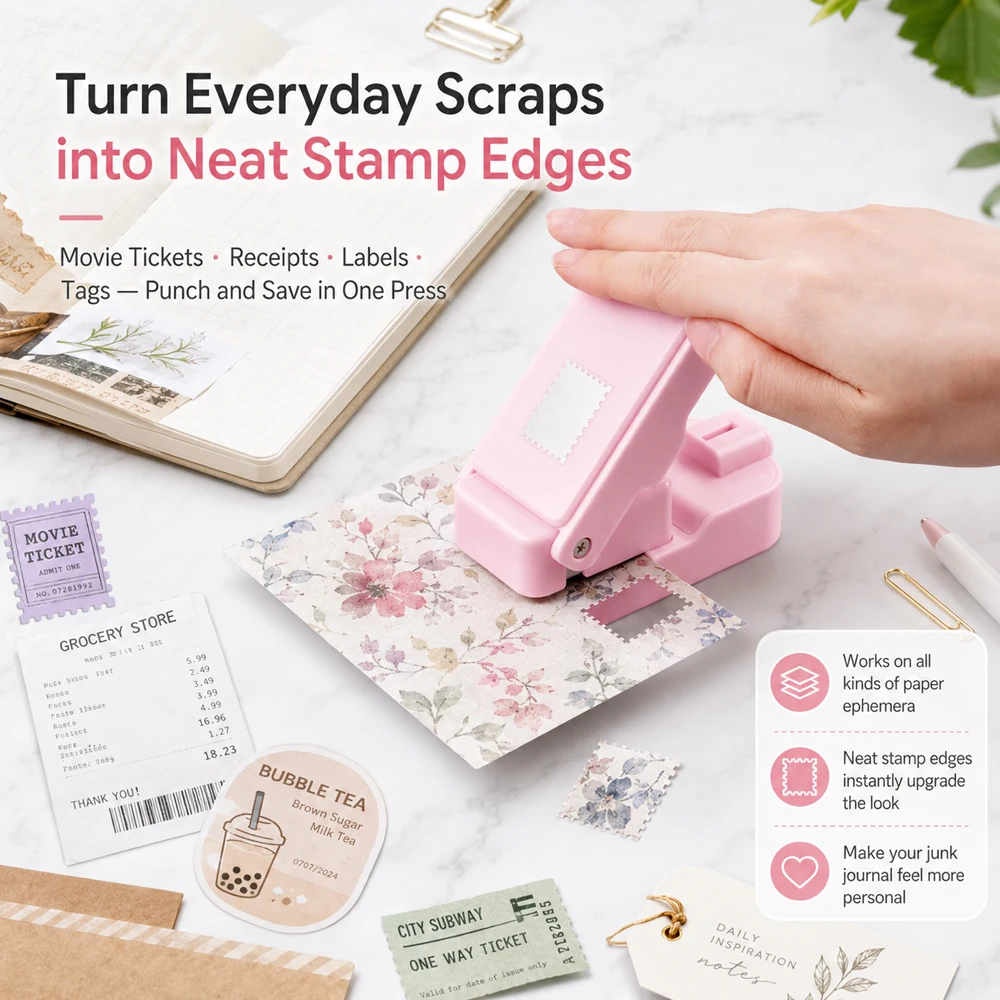 Postage Stamp Edge Paper Punch - đánh giá và giá Scrapbooking