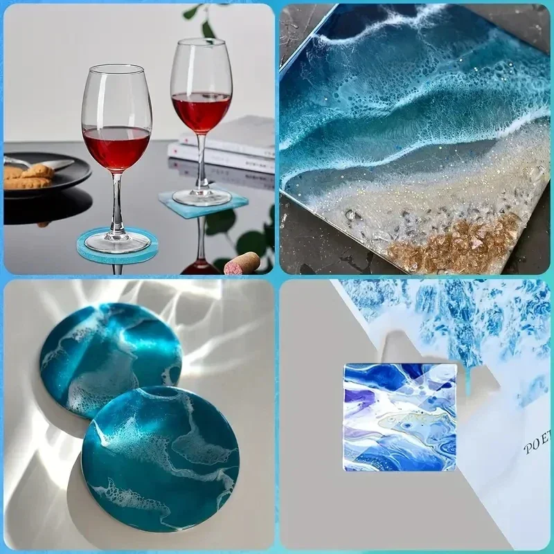 5Pcs/Set DlY Epoxy Resin Cup C - đánh giá và giá Silicone Epoxy Resin Molds Set