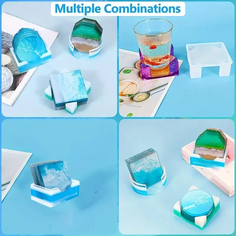 5Pcs/Set DlY Epoxy Resin Cup C - đánh giá và giá Silicone Epoxy Resin Molds Set