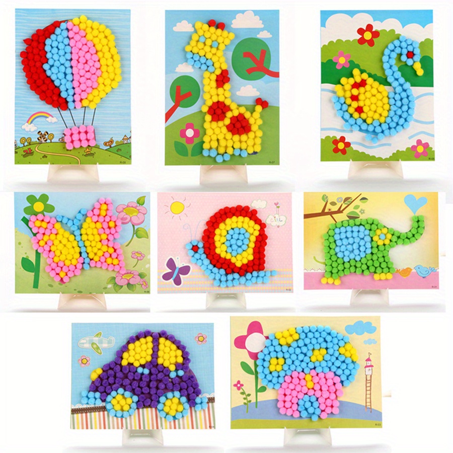 2pcs 16x21cm Colorful Pom-Pom  - đánh giá và giá Painting Supplies