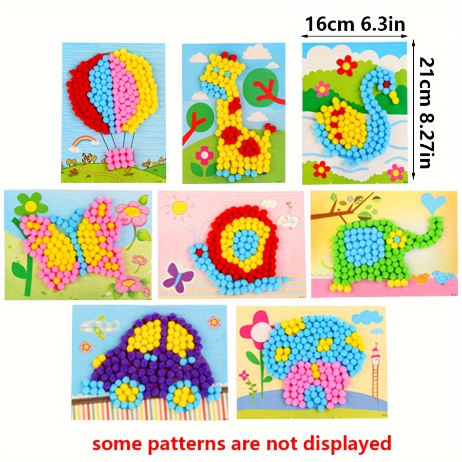 2pcs 16x21cm Colorful Pom-Pom  - đánh giá và giá Painting Supplies