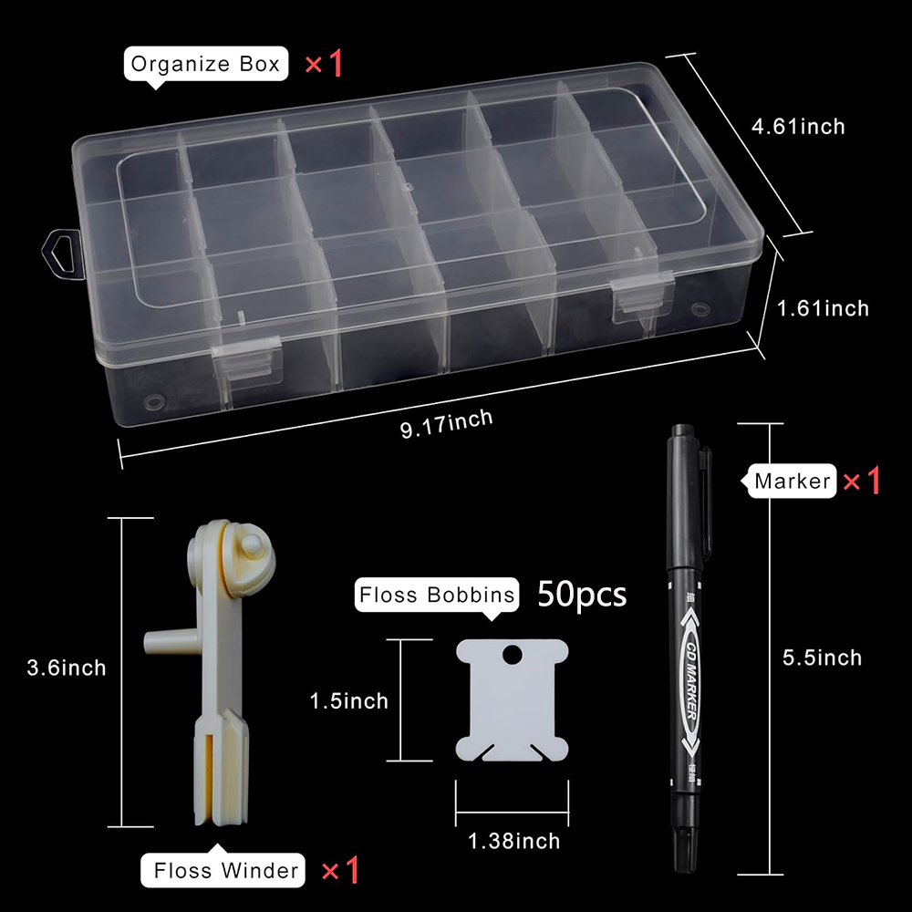 Embroidery Floss Organizer 18  - đánh giá và giá Cotton Embroidery Thread Skeins
