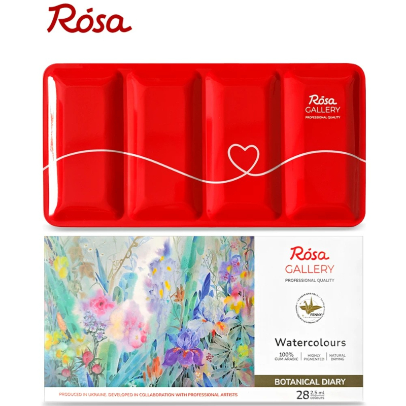 ROSA 28 Color Floral Solid Wat - đánh giá và giá Watercolor Paint Set Solid Pigment