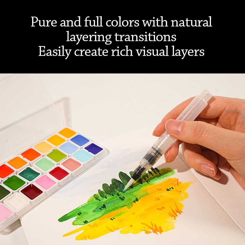 24 Colors Watercolors Paint Se - đánh giá và giá Watercolor Paint Set Solid Pigment