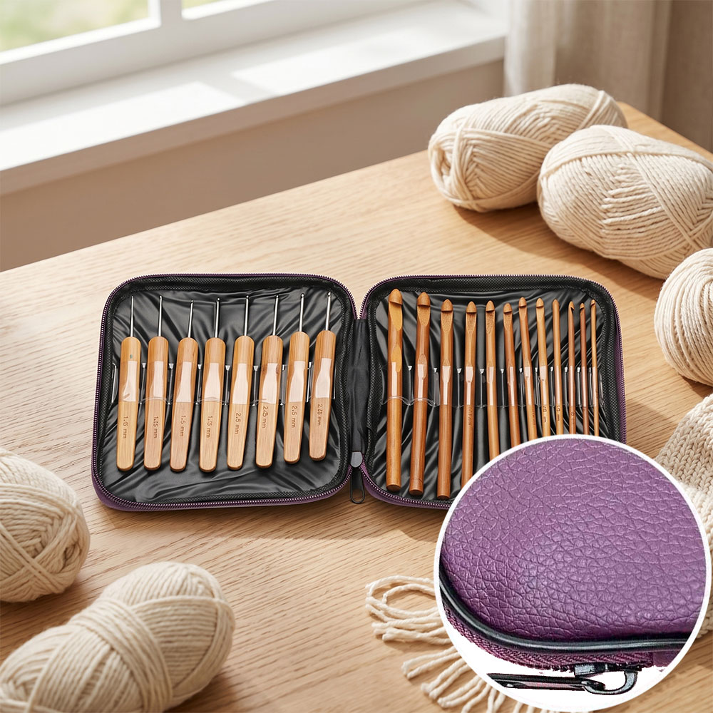 74pcs Bamboo Crochet Hooks Set - đánh giá và giá Sewing