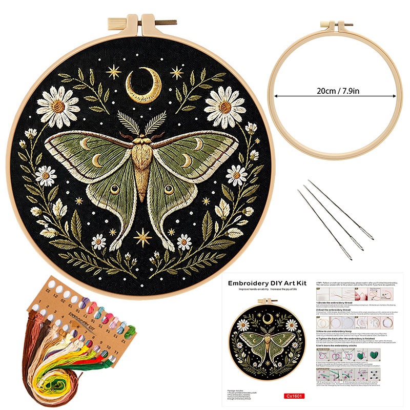 Butterfly Flower Embroidery DI - đánh giá và giá Cross Stitch Stamped Kits Beginners