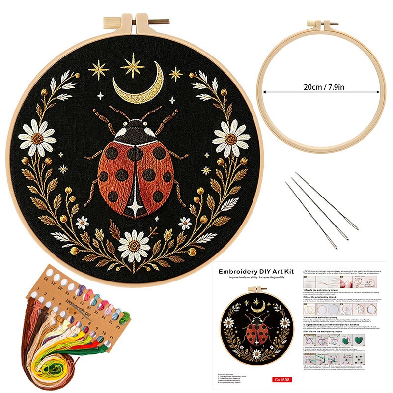 Butterfly Flower Embroidery DI - đánh giá và giá Cross Stitch Stamped Kits Beginners