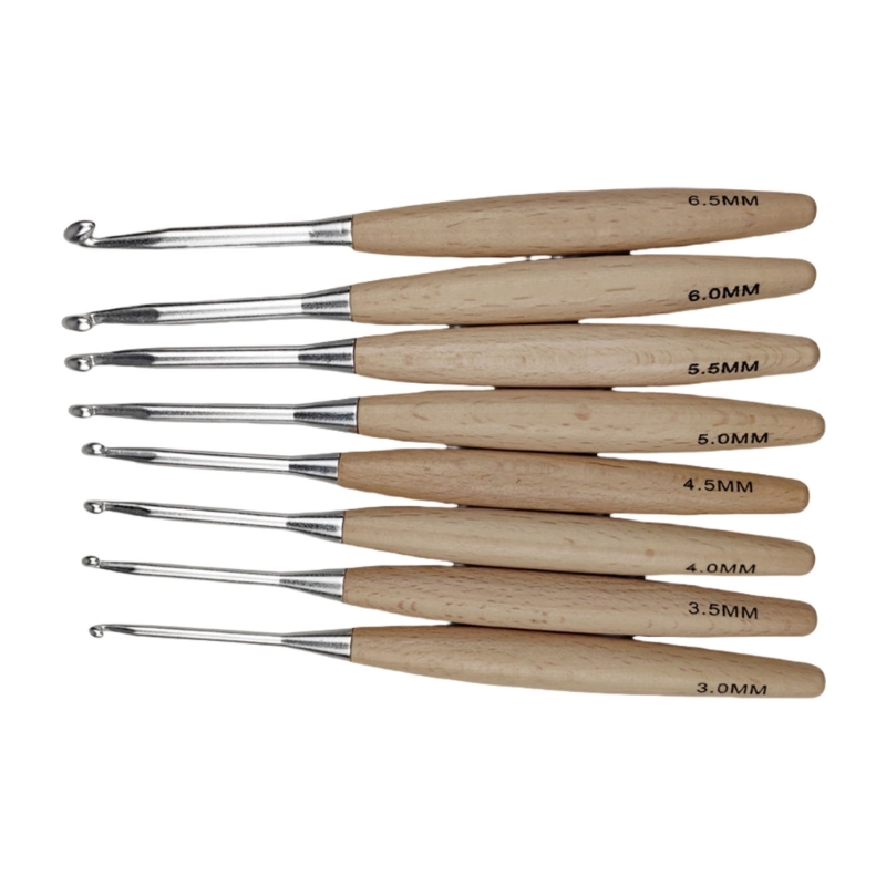 97BA Tay cầm công thái móc kim - đánh giá và giá Wooden Crochet Hooks Ergonomic Handle