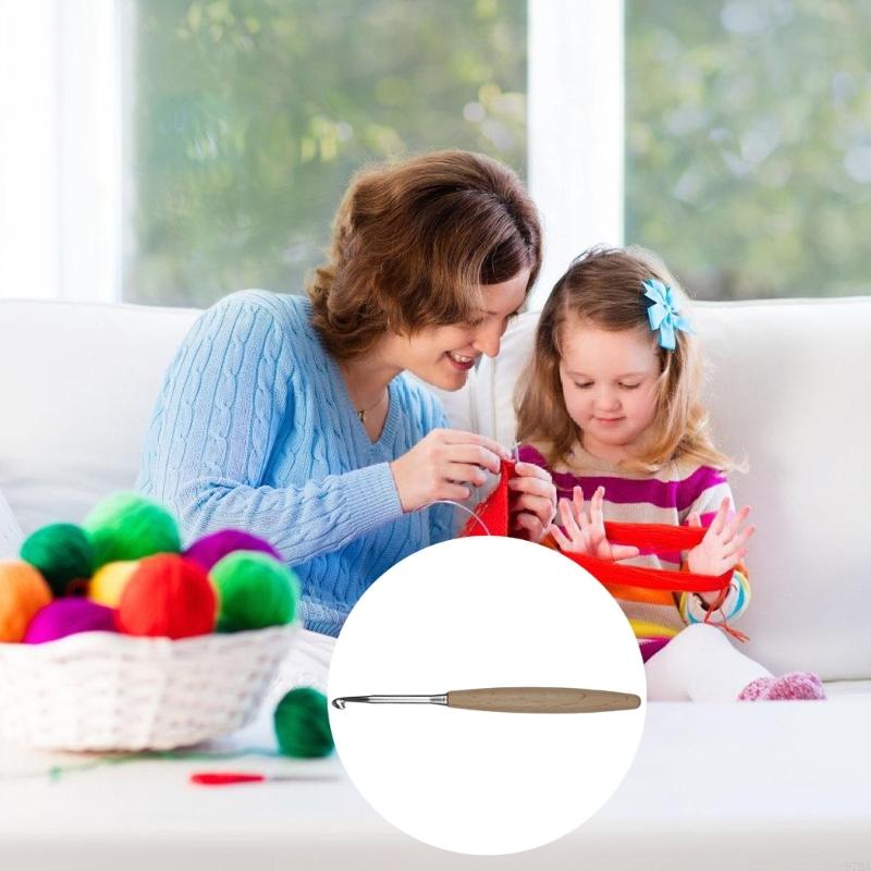97BA Tay cầm công thái móc kim - đánh giá và giá Wooden Crochet Hooks Ergonomic Handle