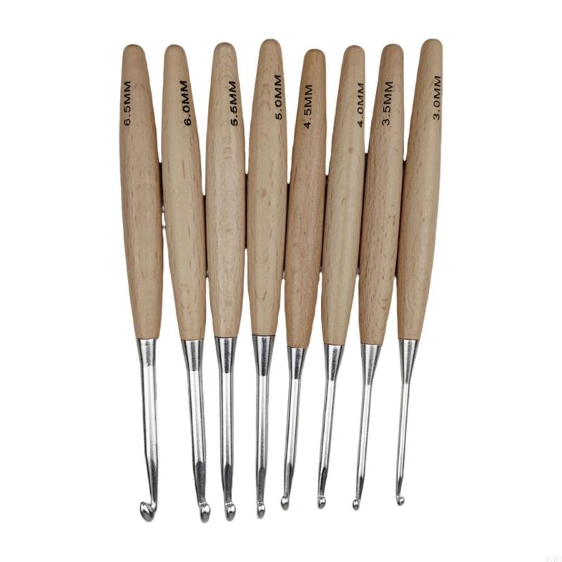 97BA Tay cầm công thái móc kim - đánh giá và giá Wooden Crochet Hooks Ergonomic Handle