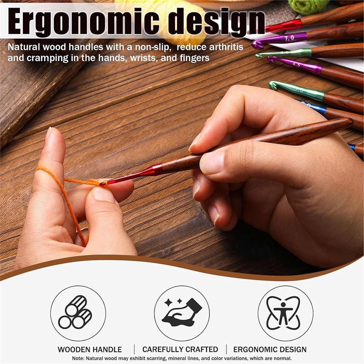 2026 New Crochet Hooks Set, Er - đánh giá và giá Wooden Crochet Hooks Ergonomic Handle