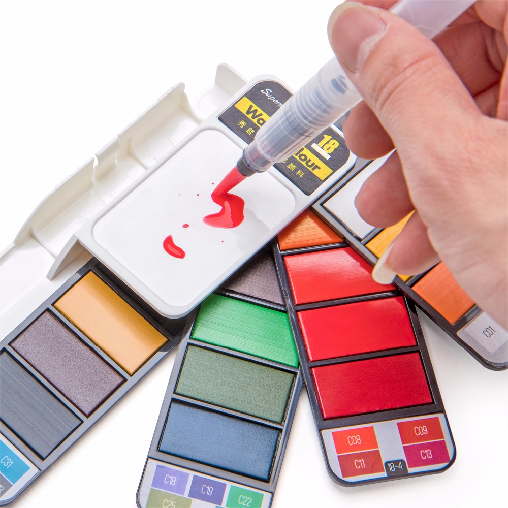 18/25/33/42 Màu Sắc Nguyên Bộ  - đánh giá và giá Watercolor Paint Set Solid Pigment