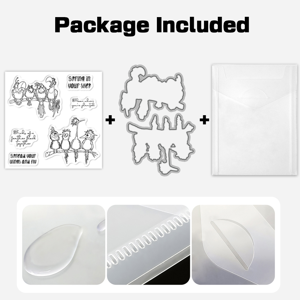 Funny Birds In Line Cutting Di - đánh giá và giá Clear Silicone Stamps For Card Making