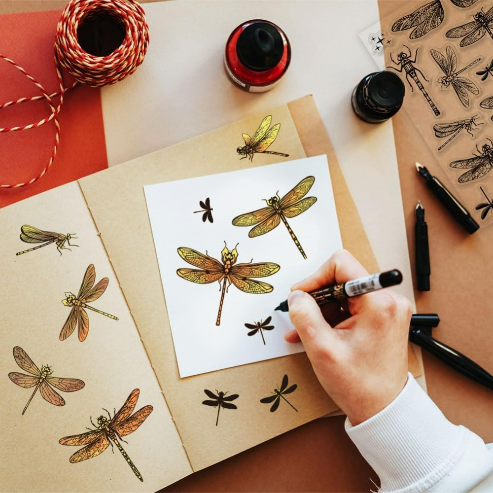 Dragonfly Clear Stamps for DIY - đánh giá và giá Clear Silicone Stamps For Card Making