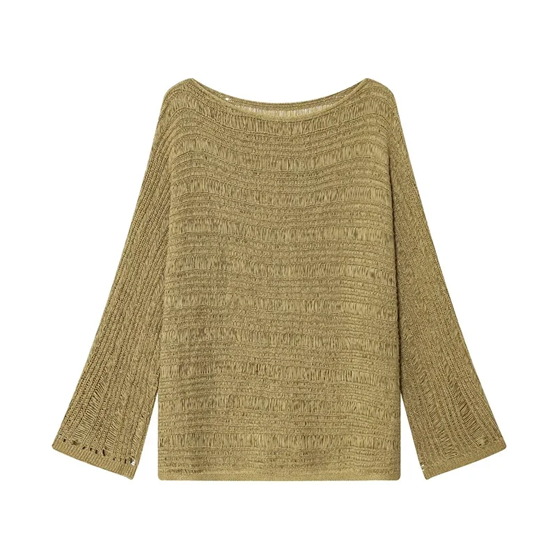 Vintage Boat Neck Knit Sweater - đánh giá và giá Embroidery