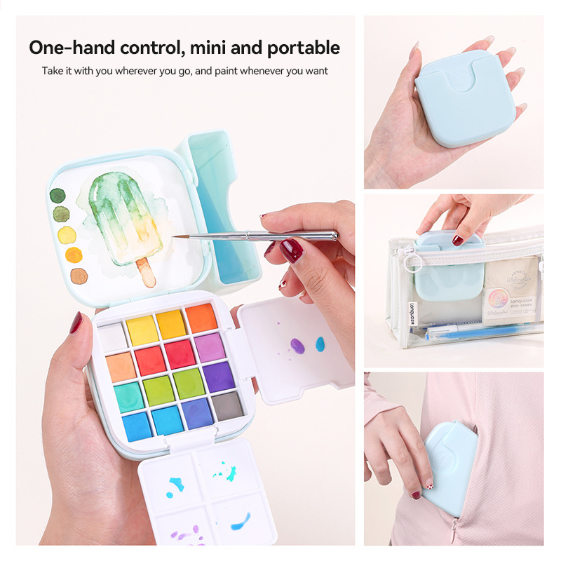 LANGUO 16Colors Watercolor Pai - đánh giá và giá Watercolor Paint Set Solid Pigment