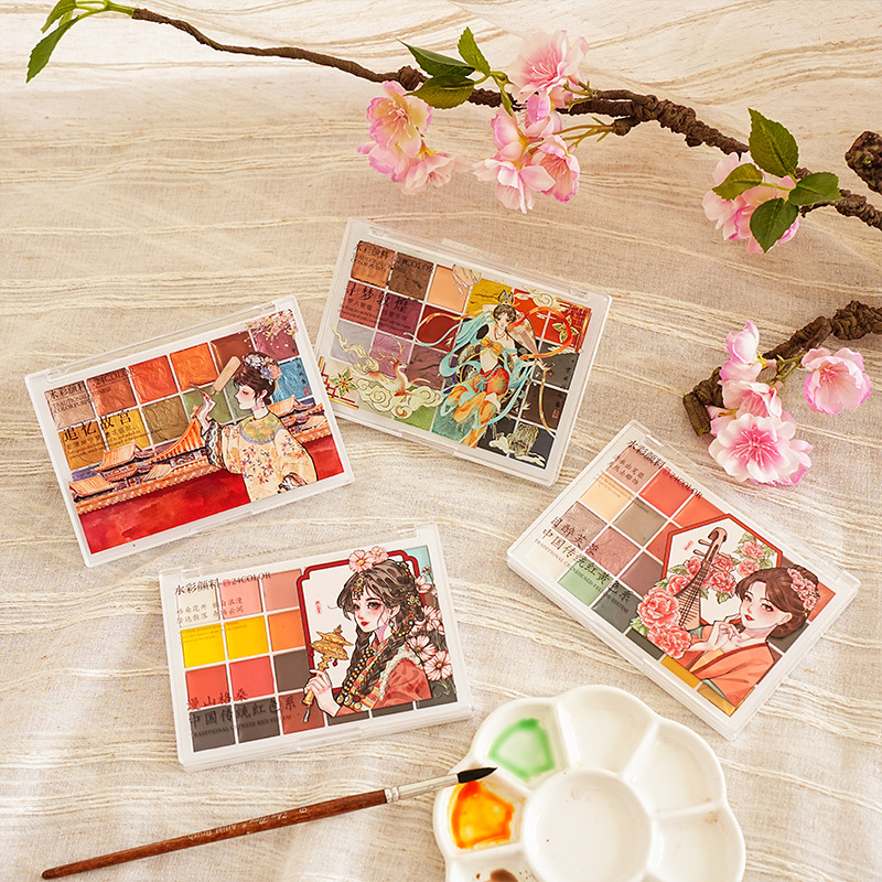 3pcs 24-color Solid Watercolor - đánh giá và giá Watercolor Paint Set Solid Pigment