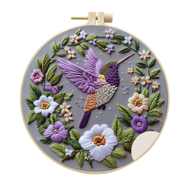 Hummingbird Embroidery Kit for - đánh giá và giá Cross Stitch Stamped Kits Beginners