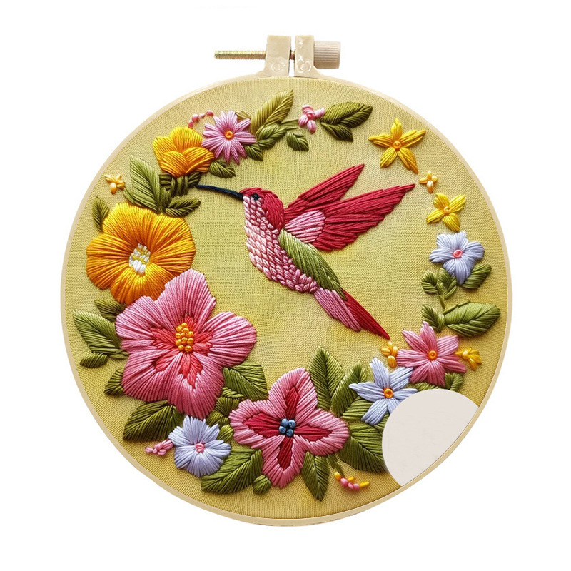 Hummingbird Embroidery Kit for - đánh giá và giá Cross Stitch Stamped Kits Beginners