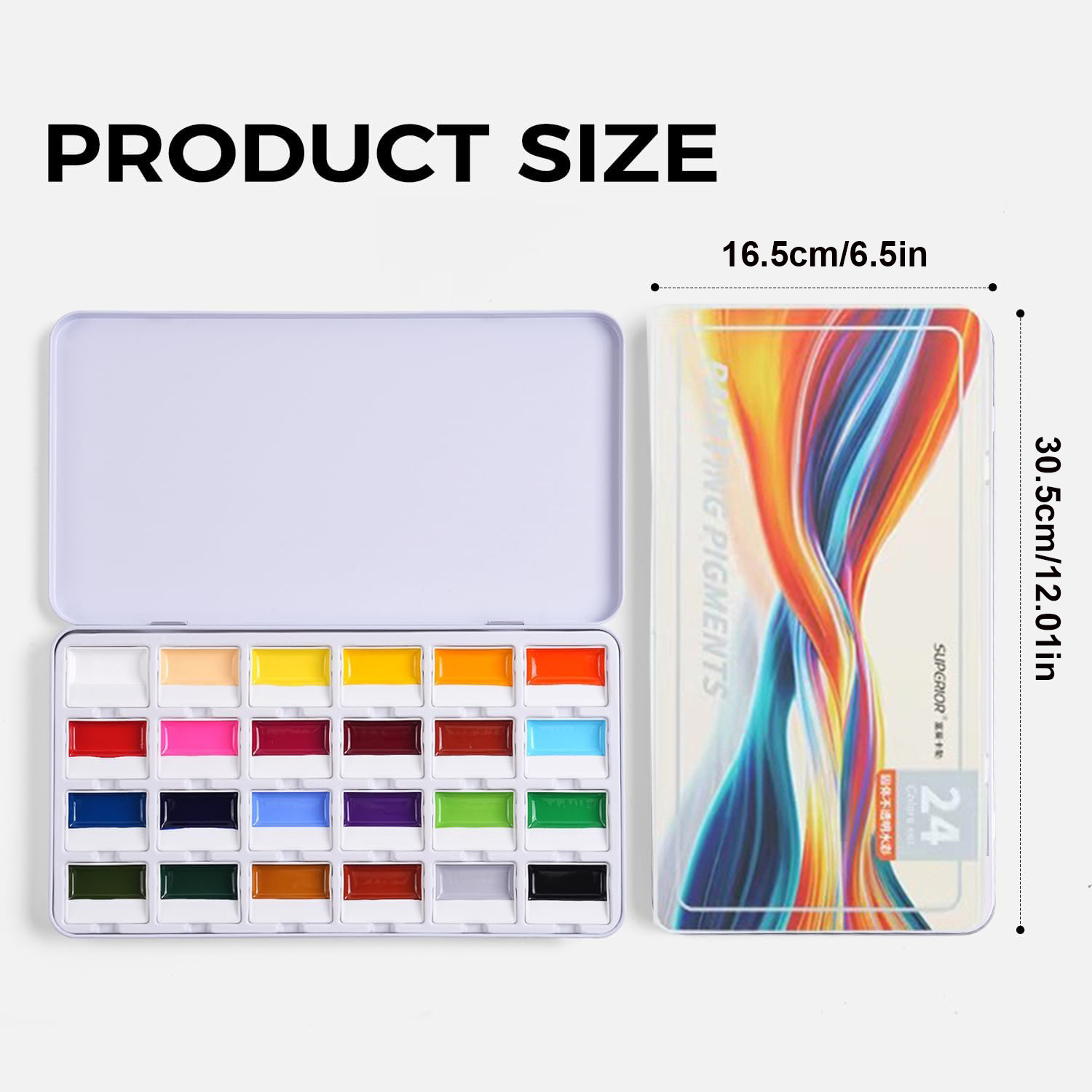 24 Colors Opaque Solid Waterco - đánh giá và giá Watercolor Paint Set Solid Pigment