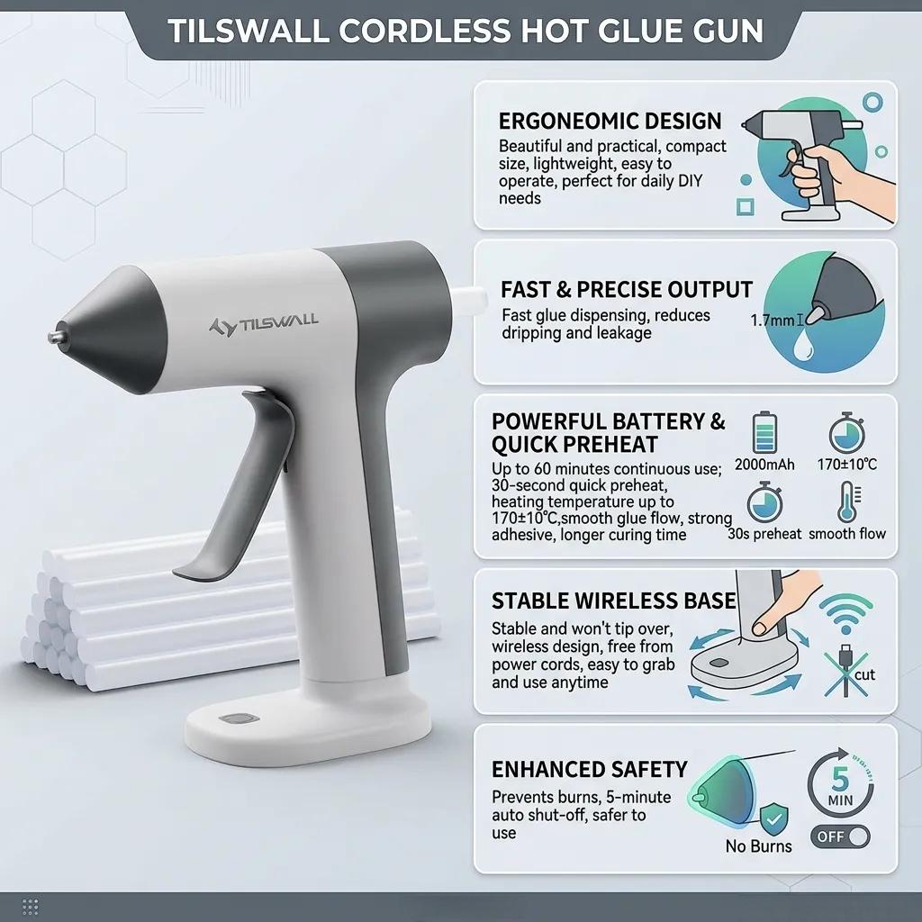 Wireless Hot Glue Gun Quick Pr - đánh giá và giá Hot Melt Glue Gun Cordless