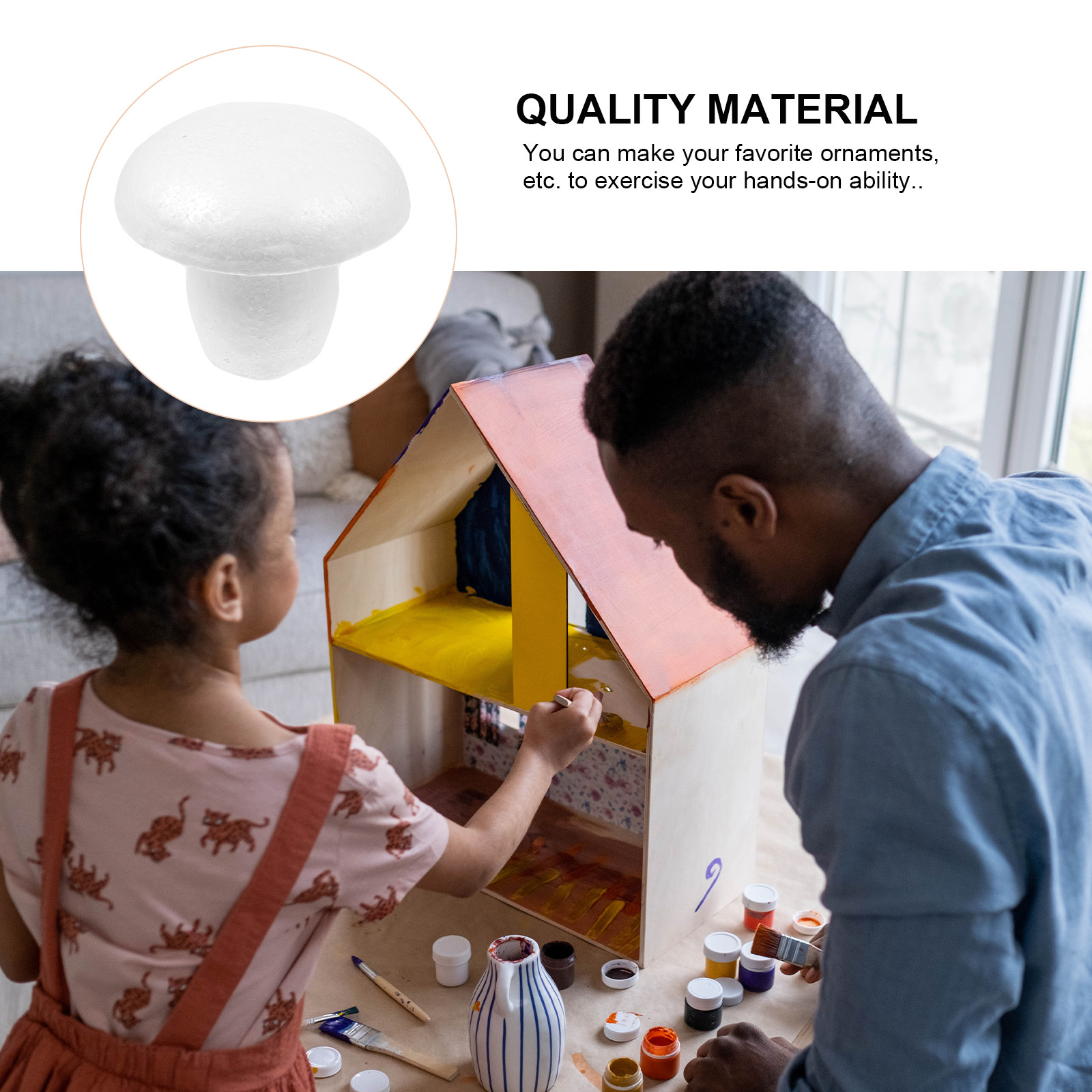 5Pcs Foam Mushroom DIY Models  - đánh giá và giá Painting Supplies