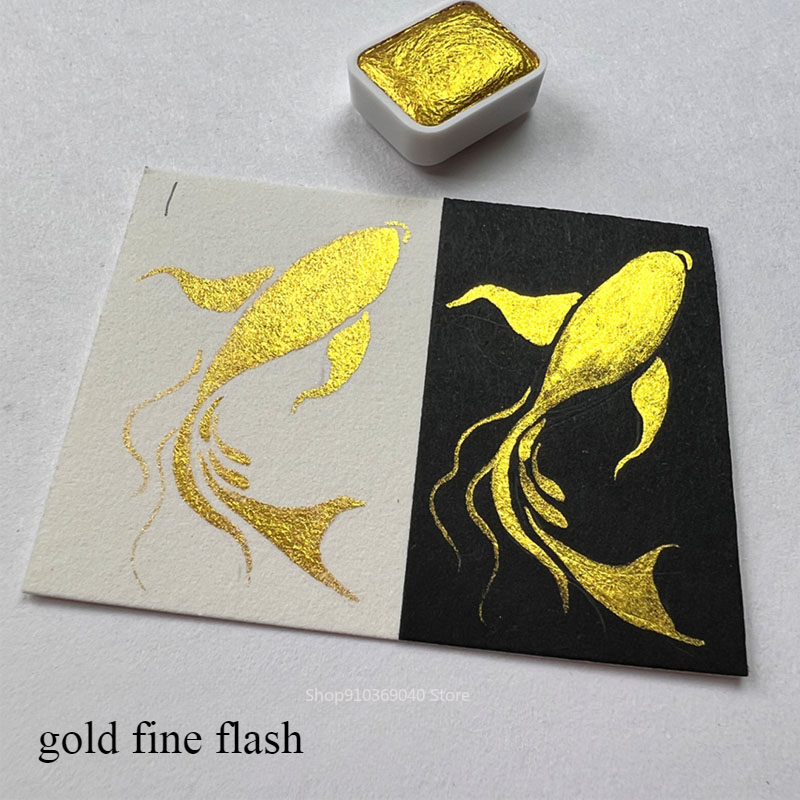 Golden Pearlescent Pigment Sol - đánh giá và giá Watercolor Paint Set Solid Pigment