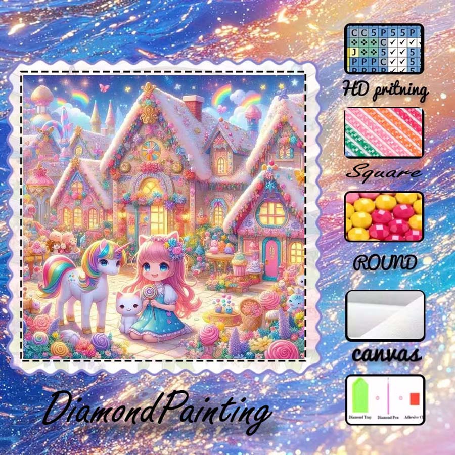 1 piece 5D DIY flocking cloth, - đánh giá và giá 5D Diamond Painting Kit Full Drill