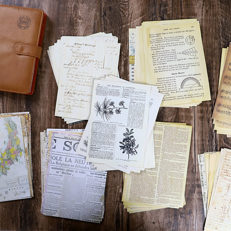 30 Pcs Old Map Flower Letters  - đánh giá và giá Vintage Junk Journal Scrapbooking Paper