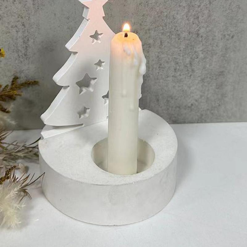 Christmas Tree Candle Base Sil - đánh giá và giá Silicone Epoxy Resin Molds Set
