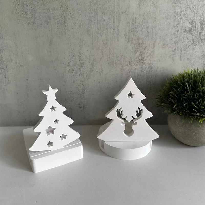 Christmas Tree Candle Base Sil - đánh giá và giá Silicone Epoxy Resin Molds Set