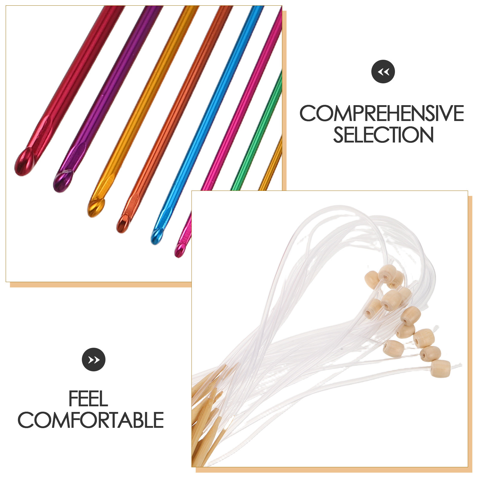 1Set Vibrant Color Crochet Hoo - đánh giá và giá Wooden Crochet Hooks Ergonomic Handle
