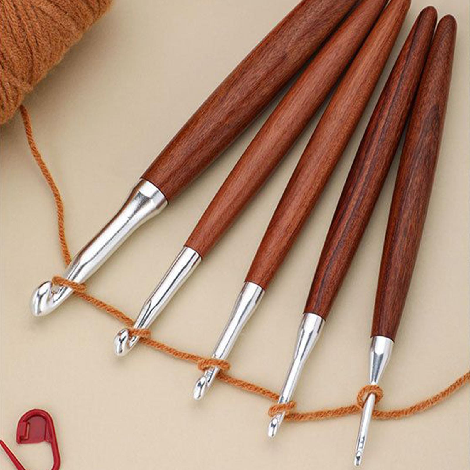 8pcs Crochet Hook Mix Size 3mm - đánh giá và giá Wooden Crochet Hooks Ergonomic Handle