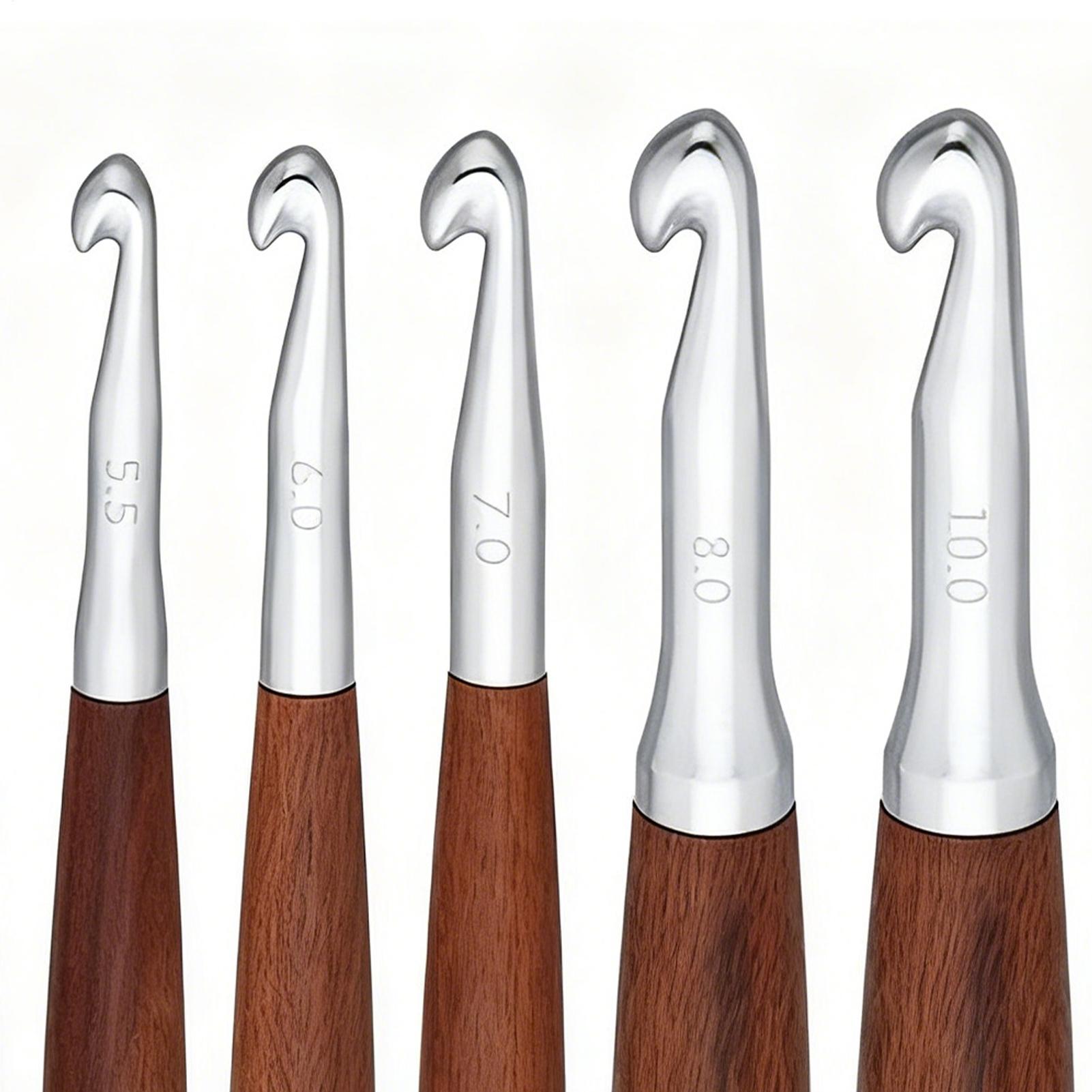 8pcs Crochet Hook Mix Size 3mm - đánh giá và giá Wooden Crochet Hooks Ergonomic Handle