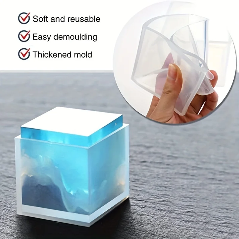 5 pcs Square Resin Mold Silico - đánh giá và giá Silicone Epoxy Resin Molds Set
