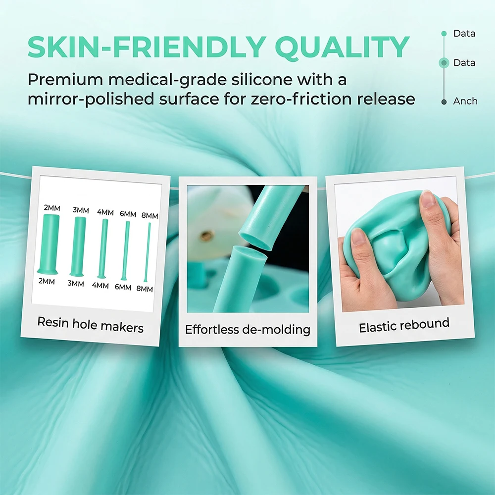 35pcs Resin Hole Opener Kit 2- - đánh giá và giá Silicone Epoxy Resin Molds Set