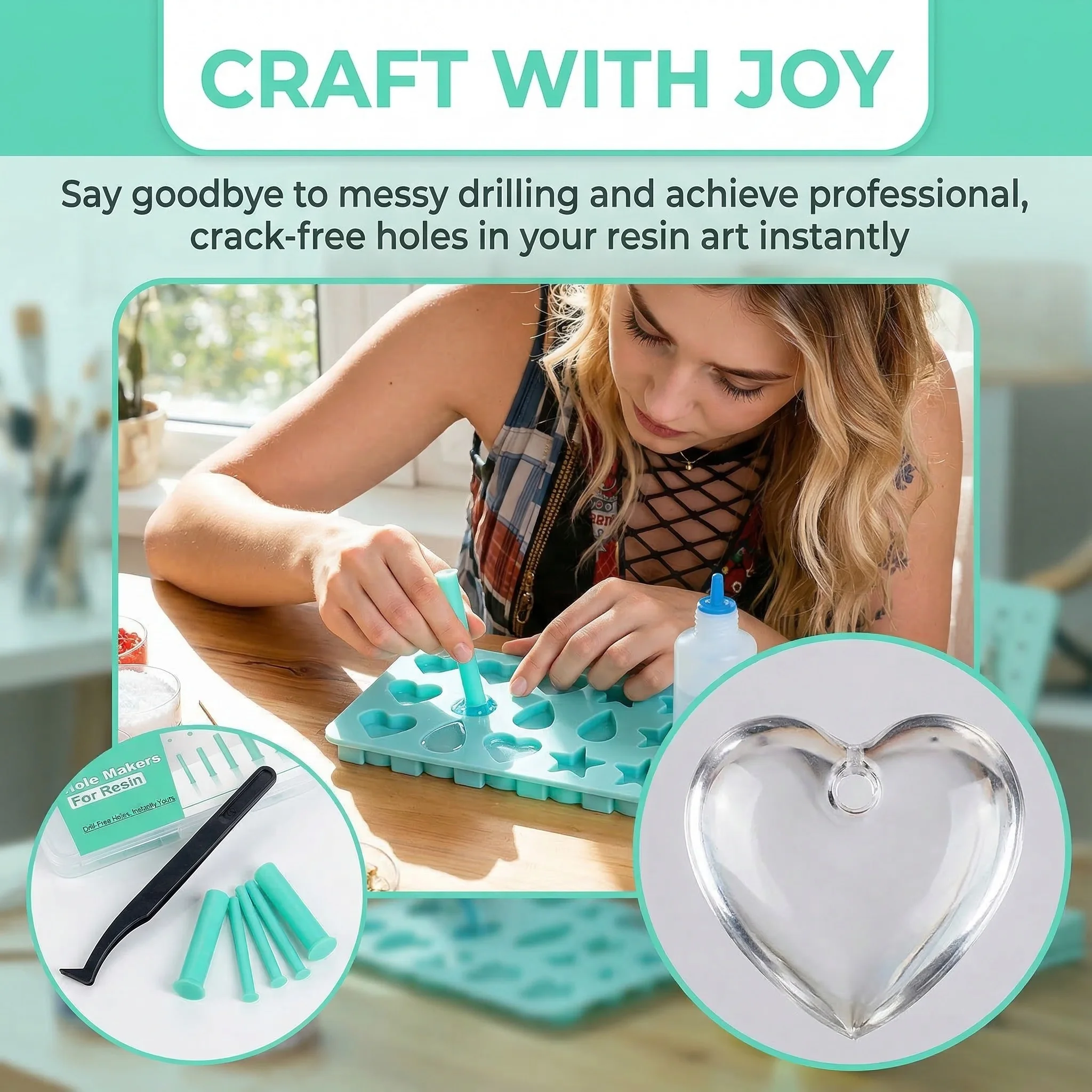 35pcs Resin Hole Opener Kit 2- - đánh giá và giá Silicone Epoxy Resin Molds Set
