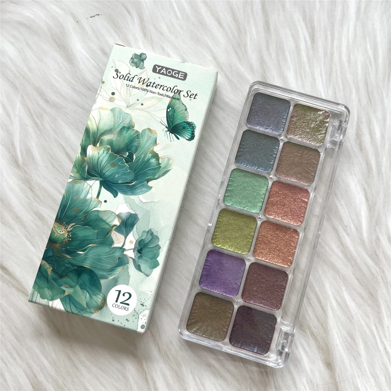Chameleon Solid Watercolor Pai - đánh giá và giá Watercolor Paint Set Solid Pigment