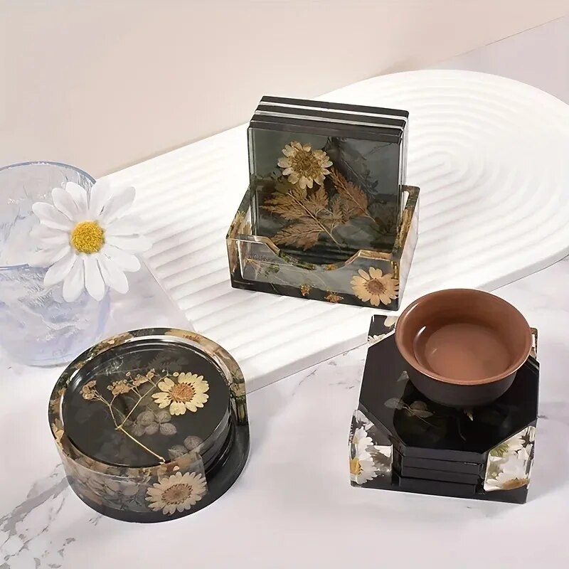Coaster Resin Molds Set Includ - đánh giá và giá Silicone Epoxy Resin Molds Set