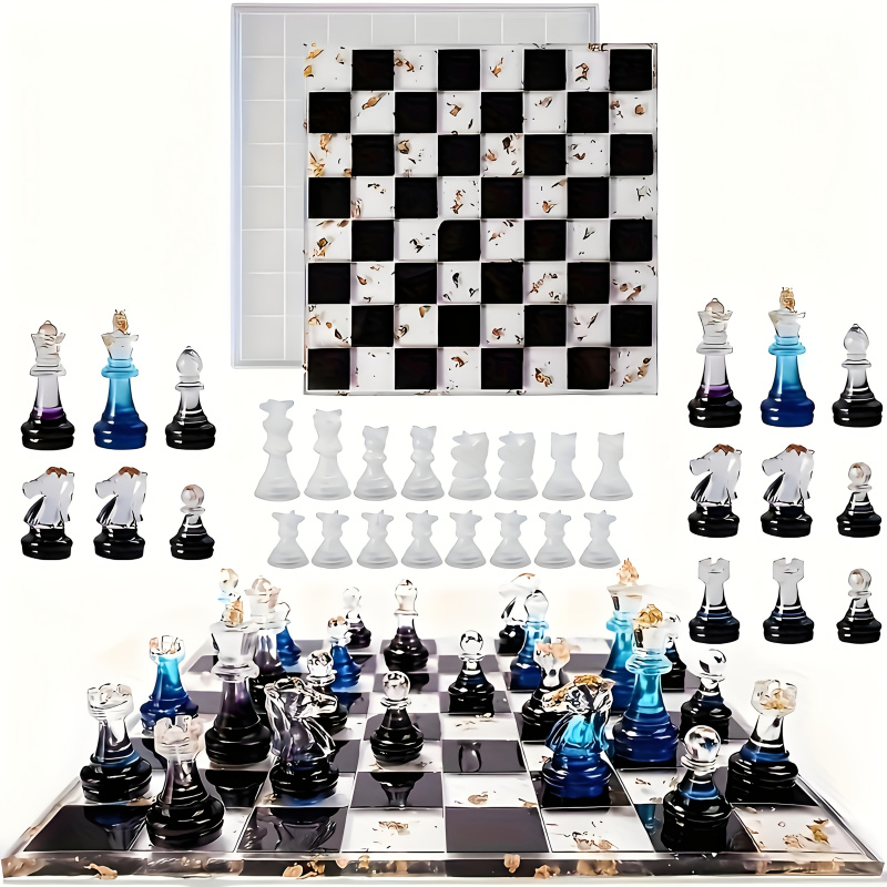 11Chessboard16Resin Silicone M - đánh giá và giá Silicone Epoxy Resin Molds Set