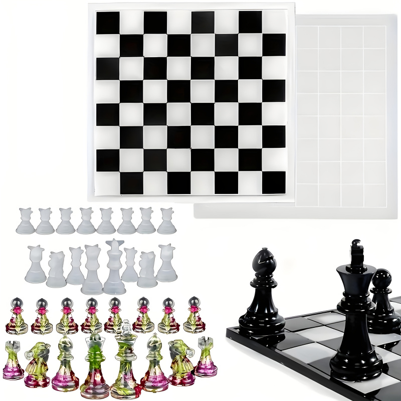 11Chessboard16Resin Silicone M - đánh giá và giá Silicone Epoxy Resin Molds Set
